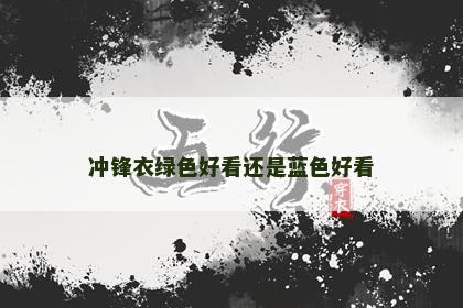 冲锋衣绿色好看还是蓝色好看 冲锋衣绿色好看还是蓝色好看