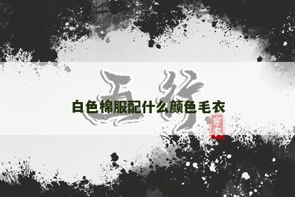 白色棉服配什么颜色毛衣