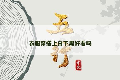 衣服穿搭上白下黑好看吗