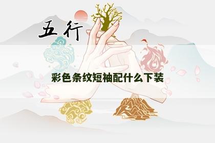 彩色条纹短袖配什么下装